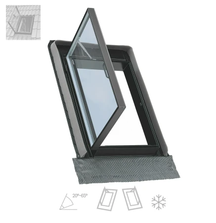 VELUX Ausstiegsfenster GVK 103 0000Z 46x61 Dachausstieg aus schwarzem Polyurethan für unbeheizte Dachräume 2_ e-roofline.de.webp