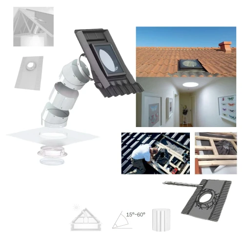 Zum Produkt VELUX Tageslicht-Spot TWR SD0W14 mit starrem Rohr (Ziegel), 35cm / 14" für Geneigte Dächer, profilierte Dachmaterialien bis 12 cm, Integriert  Eindeckrahmen, inkl. BFX und BBX *