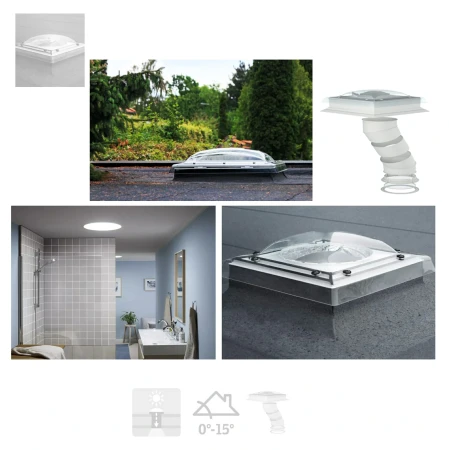 VELUX Tageslichtspot TCR 0K14 0010 für Flache Dächer von 0°– 15°, Tageslicht-Spot für flache Dächer mit starrem Rohr  _1 _ e-roofline.de.webp