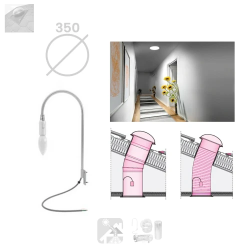 Zum Produkt FAKRO Beleuchtungssatz SLO 350 (Ø35cm)  Zubehör für Tageslicht-Spots *