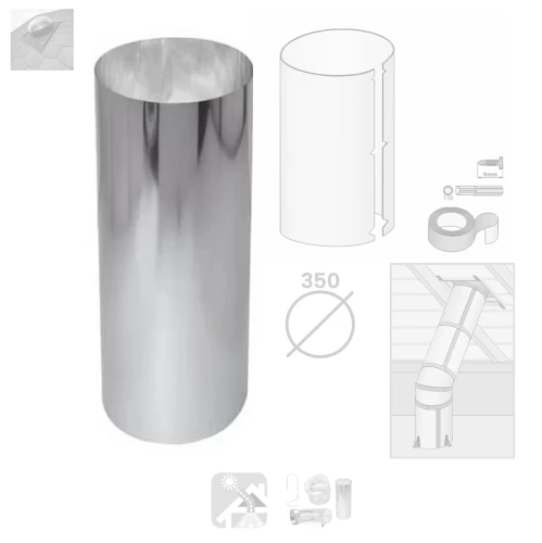 Zum Produkt FAKRO Verlängerungsrohr SRM 350 (Ø35cm) 120 cm Zubehör für Tageslicht-Spots, Starren-Rhor / für alle Modelle SRF, SRD-_ 350 und SR_ 350 *