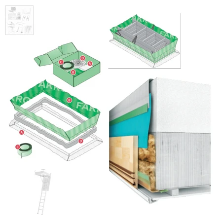 FAKRO LXD Anschluss-Set für Dachbodentreppen,  Zubehör für FAKRO Dachbodentreppen_1_ e-roofline.de.webp