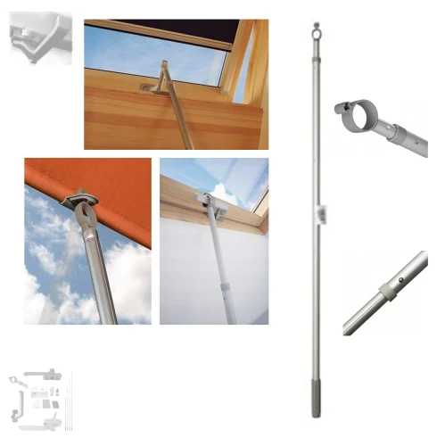 Zum Produkt  FAKRO Teleskop-Bedienstang ZST 119 cm, ann auf die Lange 134 cm, 162 cm, 190 cm und 218 cm reguliert werden, Zubehör für FAKRO Dachfenster *
