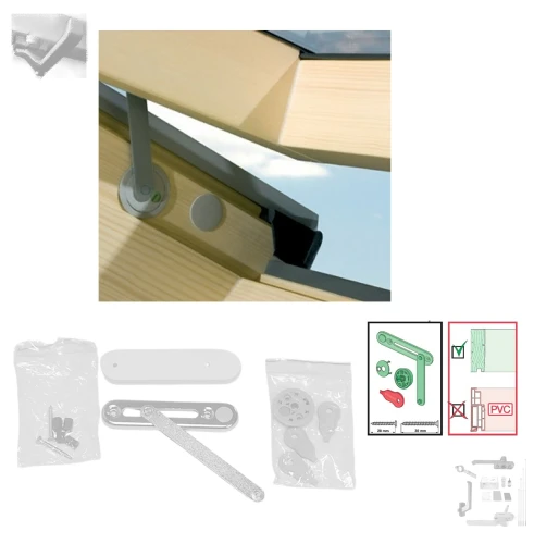 Zum Produkt FAKRO Öffnungssperre ZBB Öffnungsbegrenzer, Öffnung des Flügels auf ca. 10cm, für Holzdachfenster *