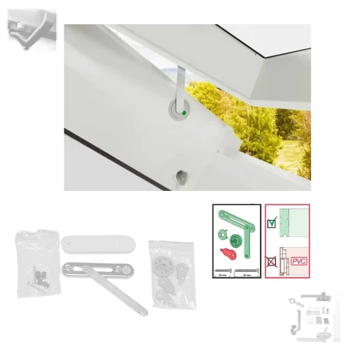 Zum Produkt FAKRO Öffnungssperre ZBB-P Öffnungsbegrenzer, Öffnung des Flügels auf ca. 10cm Zubehör für Kunststofffenster *