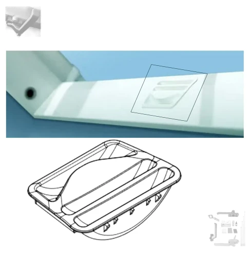 Zum Produkt FAKRO Verriegelungsblock für PVC-Dachfenster, Weiß, Zubehör für FAKRO Dachfenster *