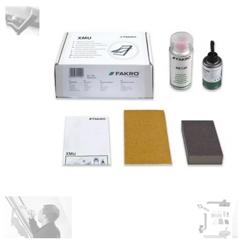 Zum Produkt FAKRO XMU -Reparaturset dient zur Wiederherstellung oder Reparatur der Lackierung von weißen Holzfenstern, Zubehör für FAKRO Dachfenster *