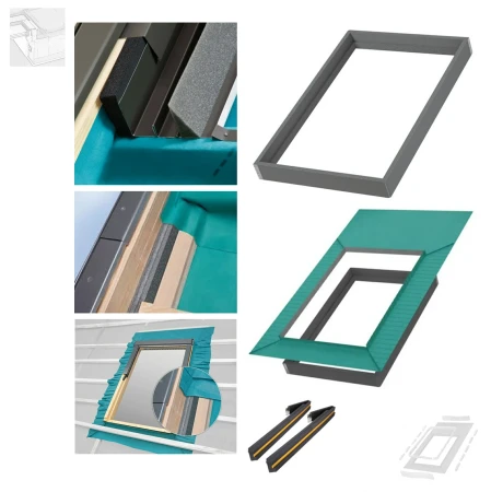 FAKRO XDP Thermo-Set besteht aus einem dampfdurchlässigen Flansch und einem Wärmedämmstoff_1_ e-roofline.de.webp