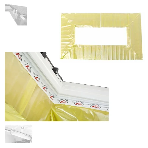 Zum Produkt ROTO Designo ASI RX Anschlussschürze innen Dampfbremsmanchette, Anschluss schnelle Lösung für eine dichte Verbindung der Dampfsperre mit dem Fenster, Zubehör für ROTO Dachfenster *