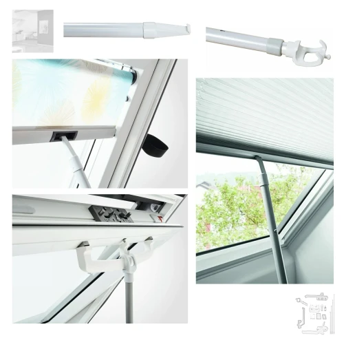 Zum Produkt Roto ZUB TFB Teleskop-Fernbedienung Länge 117–294 cm Teleskopfernbedienung  Komplett mit Endstück Aluminium-Teleskopstange zur Bedienung von Fenstern und Zubehör *