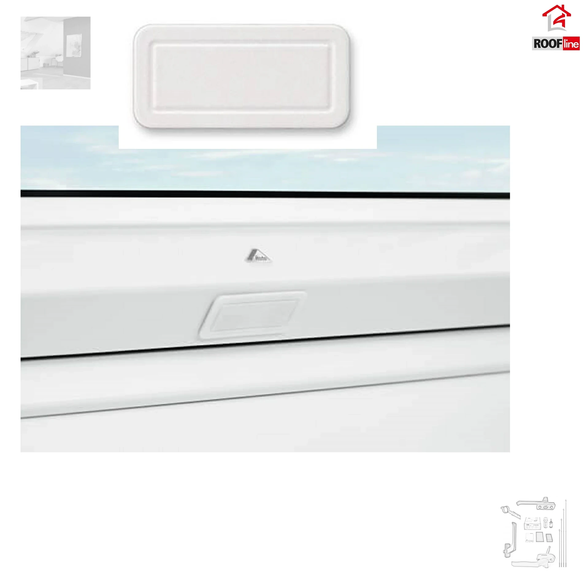 ROTO ZUB ADP Abdeckplatte für Griff Designo Weiß R6 R8 K 9016, Dachfenster Zubehör_ _ e-roofline.de.webp