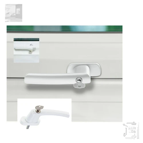 Zum Produkt ROTO ZUB GRF Griff R4R7 ASB WHITE Weiß, Abschliessbarer Griff Designo, Standard-Türgriffe, RAL 9016, Bedienungs- und Pflegezubehör, ROTO Zubehör *