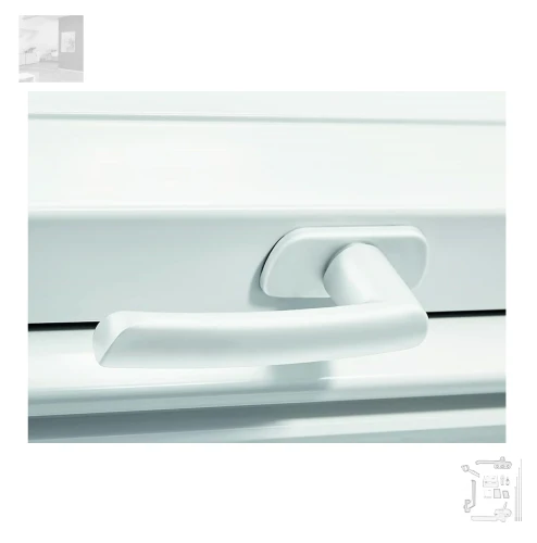 Zum Produkt ROTO ZUB GRF R6R8K WHITE Weiß, Griff Designo, Standard-Türgriffe, Bedienungs- und Pflegezubehör, ROTO Zubehör *