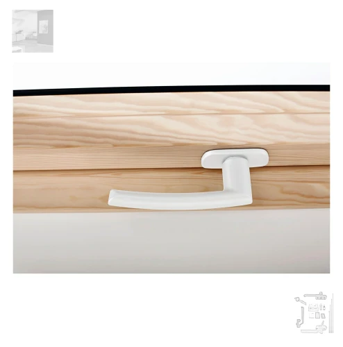 Zum Produkt ROTO ZUB GRF R6R8H WHITE Weiß, Griff Designo, Standard-Türgriffe, Bedienungs- und Pflegezubehör, ROTO Zubehör *