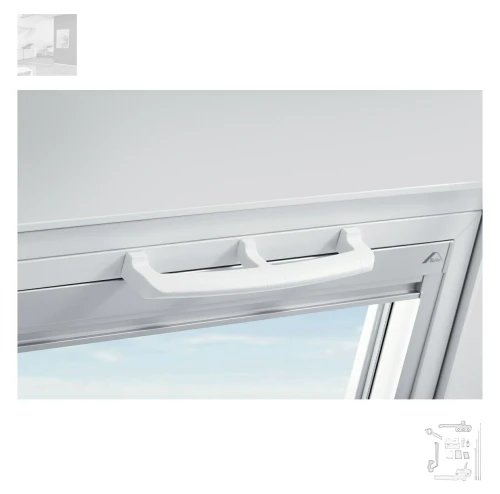 Zum Produkt ROTO Griff ZUB GRF Q_ WHITE Weiß, Für alle RotoQ Dachfenster, Bedienungs- und Pflegezubehör, ROTO Zubehör._