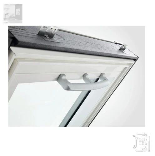 Zum Produkt ROTO Griff ZUB GRF Q_ GREY Grau, Für alle RotoQ Dachfenster, Bedienungs- und Pflegezubehör, ROTO Zubehör *