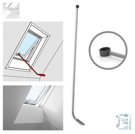 VELUX ZCZ 112 Bedienungsstange 120 cm für VELUX Klapp-Schwing-Fenster, Manuelles Bedienungs-Zubehör, Bedienungs- und Pflegezubehör._1_ e-roofline.de.webp