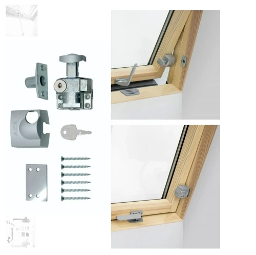 Zum Produkt Dakea / Rooflite SLK 100 Sicherheitsschloss für RoofLITE+ SOLID und TRIO Fenster, Fensterverschluss , * Zubehör für Holz Dachfenster._